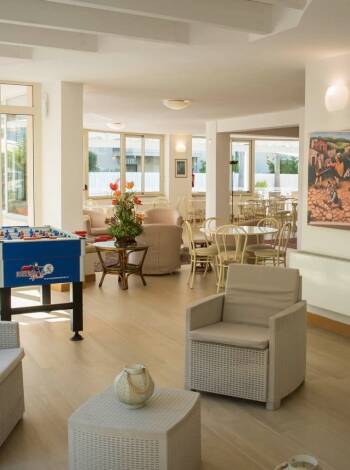 Kids enjoy indoor and outdoor play areas and family-friendly entertainment.