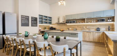 Connect with others in the welcoming and well-equipped social kitchen.