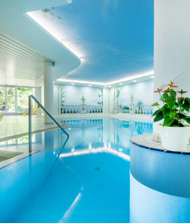 Slap af i wellnessområdet - forskellige saunaer, tepidarium, opvarmet pool, infrarød kabine og ren afslapning.