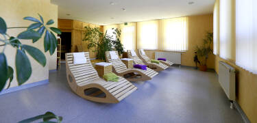 Hotel im Kräutergarten tilbyder en sauna med et lille afslapningsområde.
