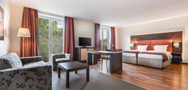 Här bor du i lägenheter med pentry och högkvalitativ inredning.