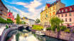 Gör en utflykt till Ljubljana, Sloveniens huvudstad, som erbjuder ett livligt storstadsliv.