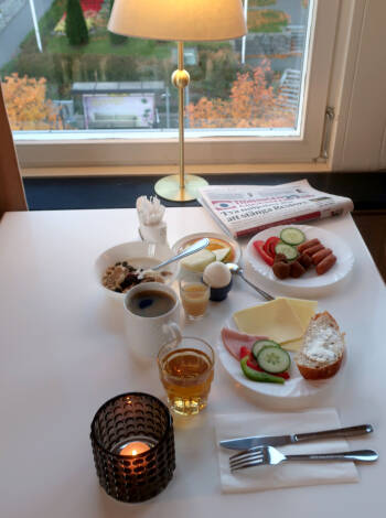 Start the day with a hearty breakfast buffet featuring fresh local flavors.