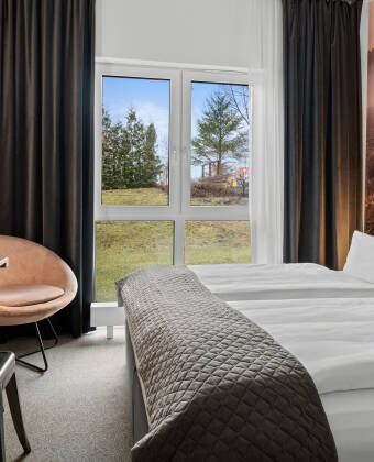 Die modernen Zimmer mit alpinem Charme haben einen 4*-Standard.