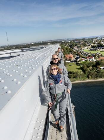 Bridgewalking ist eine der Hauptattraktionen in Middelfart.