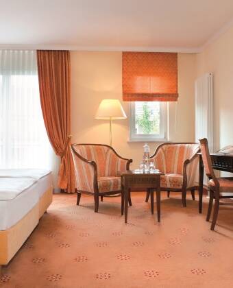 Victor's Residenz Hotel Erfurt tilbyder velindrettede værelser i en central beliggenhed.