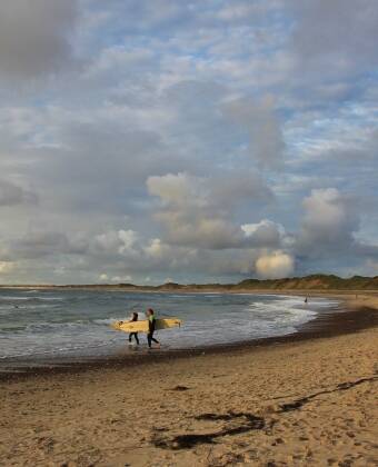Visit the surf beaches of "Cold Hawaii" on the Thy coast, where you can watch the surfers or enjoy a walk.