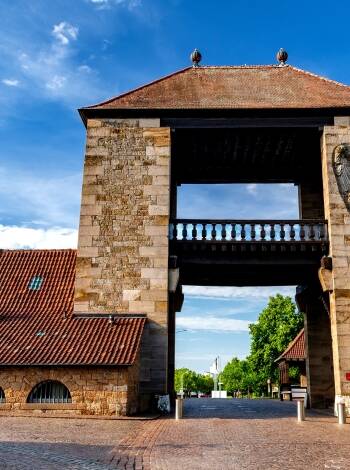 Utforska vingårdar, Deutsches Weintor, slott och charmiga byar i närheten.
