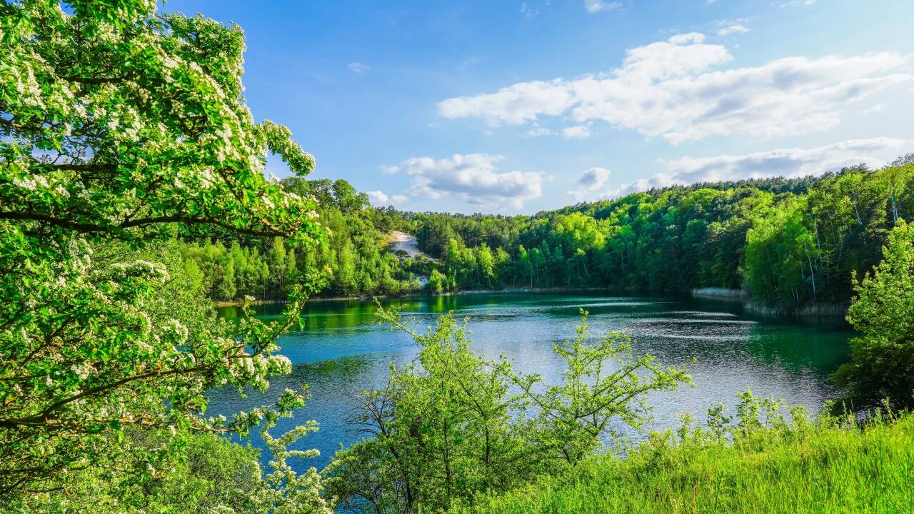 Seværdigheder som Den Turkise Sø i Wolin Nationalpark ligger tæt på og indbyder til en nem og oplevelsesrig dagstur.