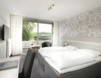 Hotellet har forskellige værelsestyper designet med sans for komfort.