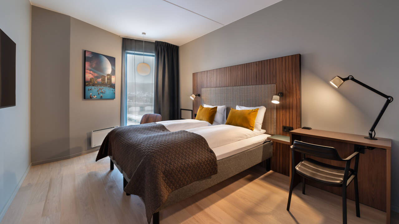 The rooms are designed with a clean Scandinavian feel and thoughtful details that make it easy to feel at home.