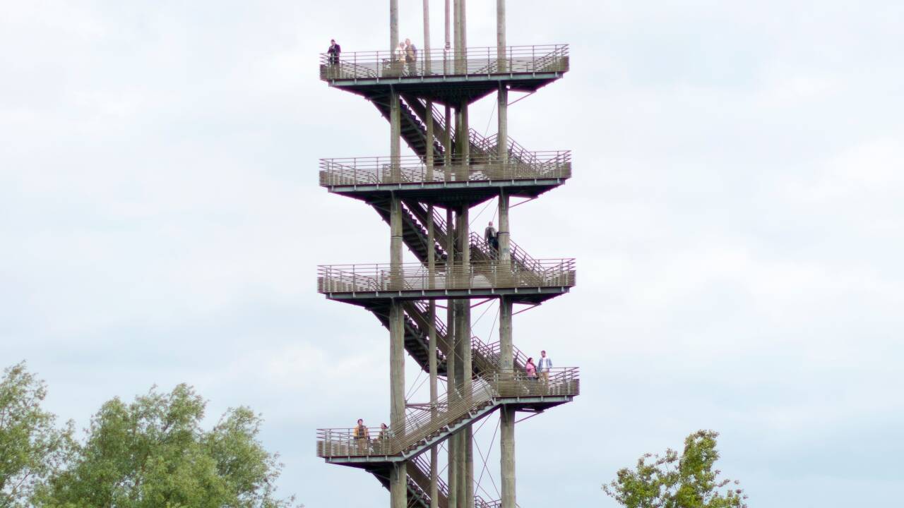 Besuchen Sie den 44 Meter hohen Weißfichtenturm, der aus einheimischer Weißfichte erbaut wurde – von hier aus können Sie einen weiten Panoramablick auf die Umgebung genießen.