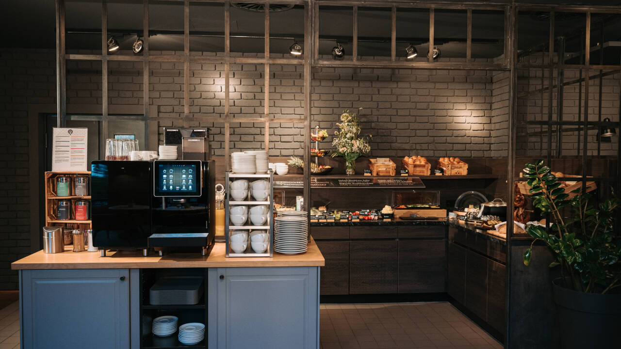 Mornings start well with a quality breakfast selection featuring fresh ingredients and great coffee.