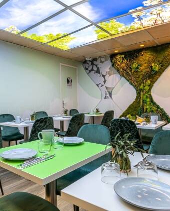 Striking hourglass inspired design paired with elegant newly renovated interiors.