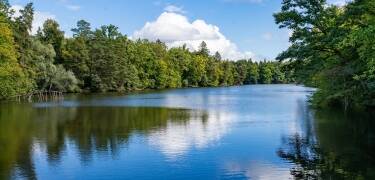 Der Bärensee am Sonnenkopf lädt zu kristallklarem Wasser, umliegenden Wanderwegen und herrlicher Alpenkulisse ein.
