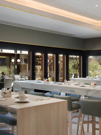 Two onsite restaurants serve global cuisine alongside a rich and varied breakfast buffet.