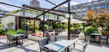 Relax with drinks in the stylish bar and peaceful garden lounge after sightseeing.