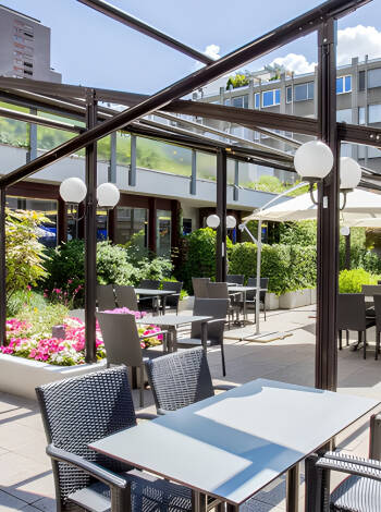 Relax with drinks in the stylish bar and peaceful garden lounge after sightseeing.
