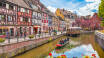 Gör en dagsutflykt till den vackra staden Strasbourg där det väntar både historia och kultur