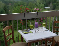 Enjoy a glass of wine from the Moselle or Alsace region in scenic surroundings.