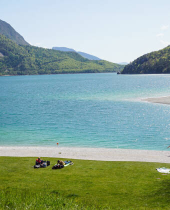 Lake Molveno just five kilometers away invites swimming relaxation and lakeside walks.