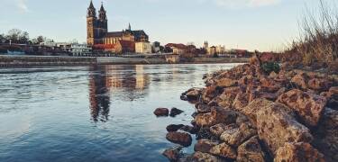 Enjoy a relaxing walk or bike ride along the River Elbe, with beautiful views of Magdeburg Cathedral along the way.