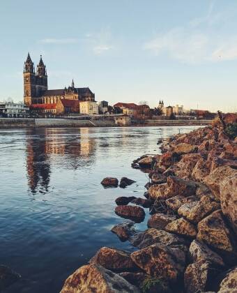Enjoy a relaxing walk or bike ride along the River Elbe, with beautiful views of Magdeburg Cathedral along the way.