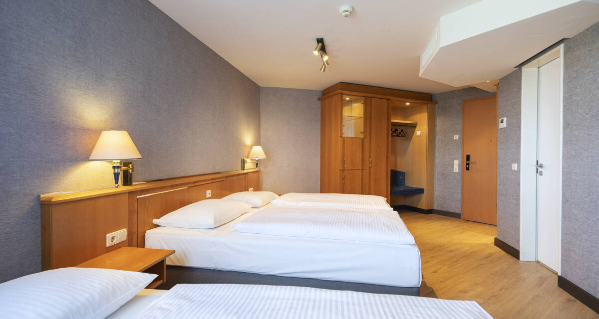 Double room w. 1 extra bed