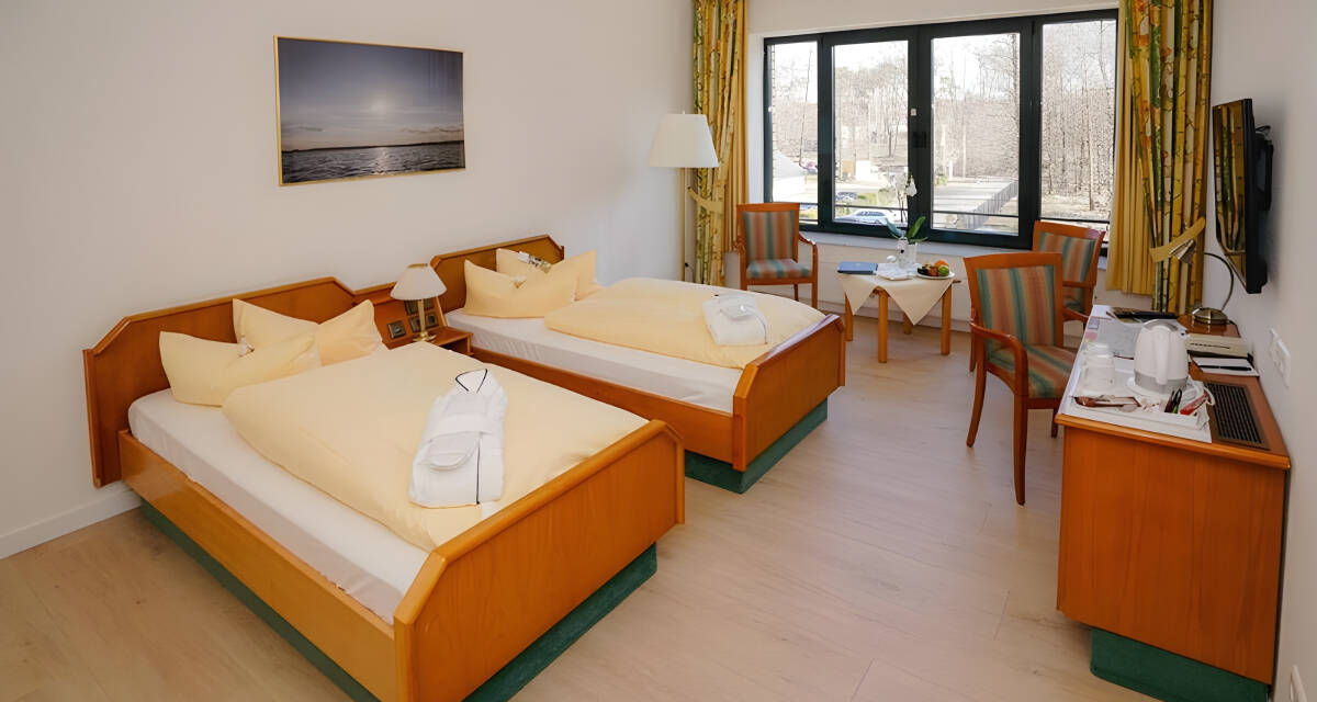 Dubbelrum med utsikt över parken