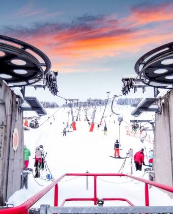 In winter, the area transforms into an excellent ski area.