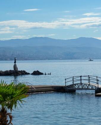 The hotel is just a short walk from the scenic Opatija Lungomare seaside promenade.
