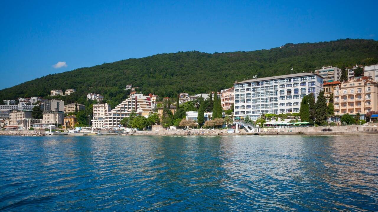 The hotel is located in the heart of Opatija, right along the seaside promenade, making it an excellent base for exploring the city.