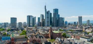 Frankfurt is one of the few European cities with a true skyscraper skyline. The Main Tower offers panoramic views.