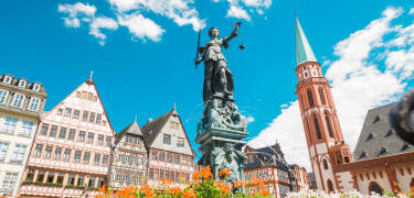 Explore the picturesque Römerberg, Frankfurt's historic heart.