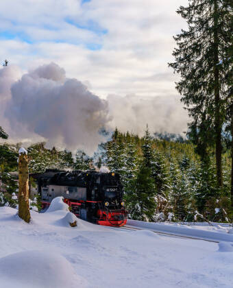 Stay at moos & morgenrot and experience cozy winter holidays in the Harz with nearby ski areas and nostalgic train rides to the Brocken.