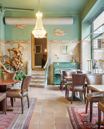 The interiors reflect the building's history and unique personality.