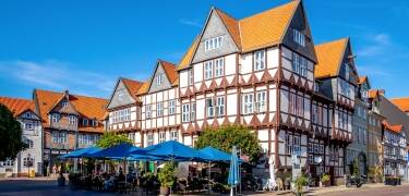 15 km south of Braunschweig, the picturesque town of Wolfenbüttel is known for its half-timbered old town, Lessing House, and Jägermeister distillery.