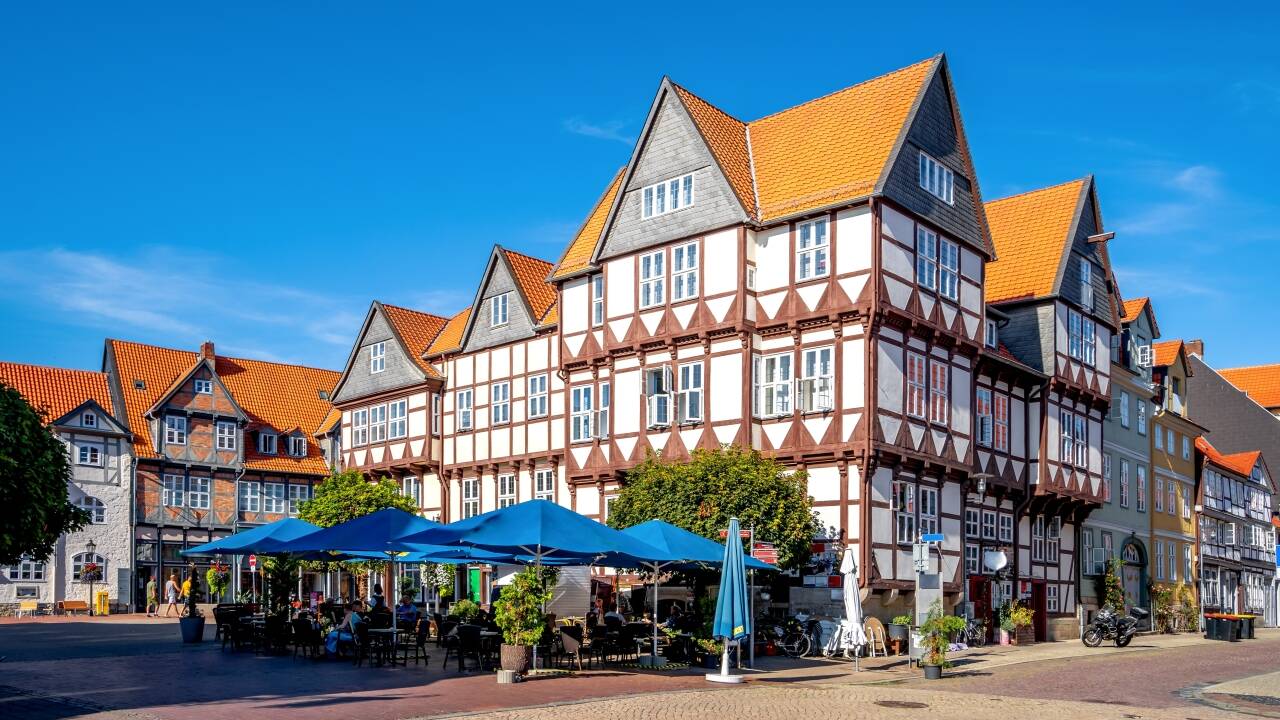 15 km south of Braunschweig, the picturesque town of Wolfenbüttel is known for its half-timbered old town, Lessing House, and Jägermeister distillery.