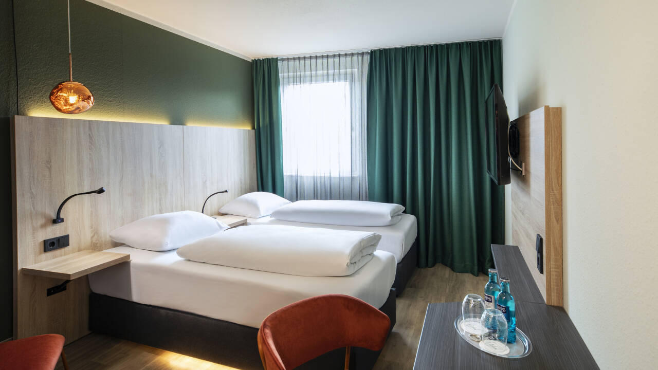Simply furnished, comfortable rooms will make you feel at home.