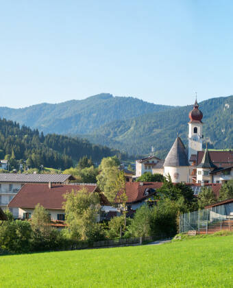 Achenkirch is a charming Tyrolean village about 10 km from the lake.