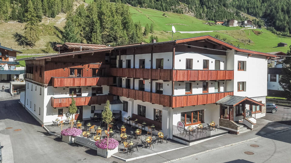 The hotel is located in scenic surroundings in the mountain village of Gries, about 1600 metres above sea level
