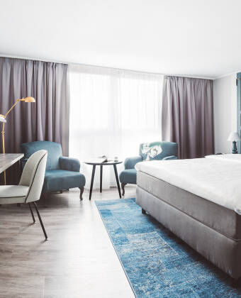Stay in modern, newly renovated rooms with air conditioning and stylish comfort.