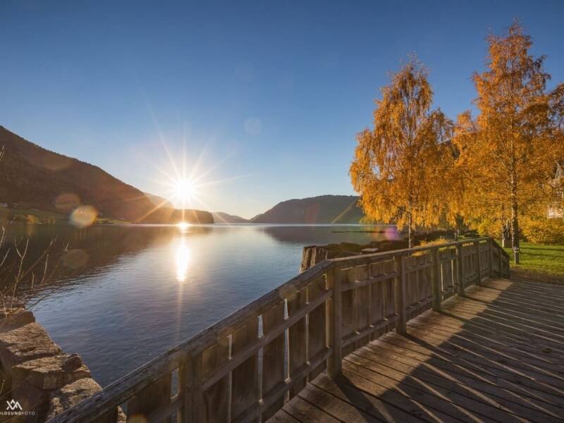 Havila Hotel Raftevold sits directly by Hornindalsvatnet, Europe’s deepest lake.