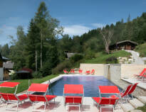 In the warmer months you can enjoy the hotel's outdoor swimming pool