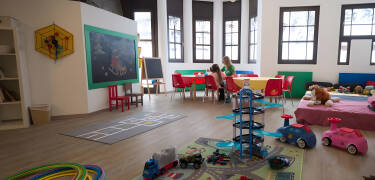 The little guests are welcome in the mini club of the hotel.
