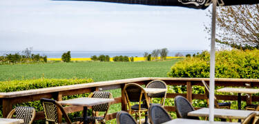 From the inn's terrace you can see the sea and the surrounding countryside while enjoying a refreshment!