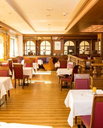 The restaurant is ready and waiting for you to enjoy a large, delicious selection of buffets in the morning and evening.