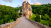 Visit Eltz Castle, one of the most beautiful castles in Germany. It is located in the Elz valley, which divides the Maifeld and Vordereifel.