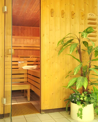 Avslapning venter deg i hotellets sauna.