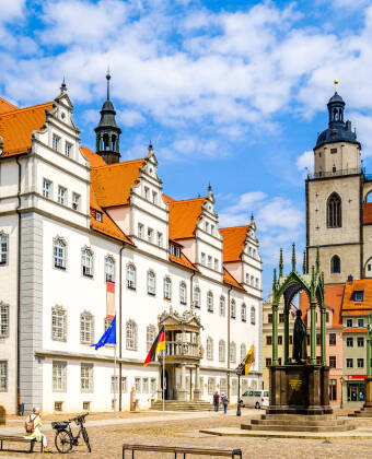 Die Lutherstadt Wittenberg mit ihrem historischen Stadtkern ist einen Besuch wert.